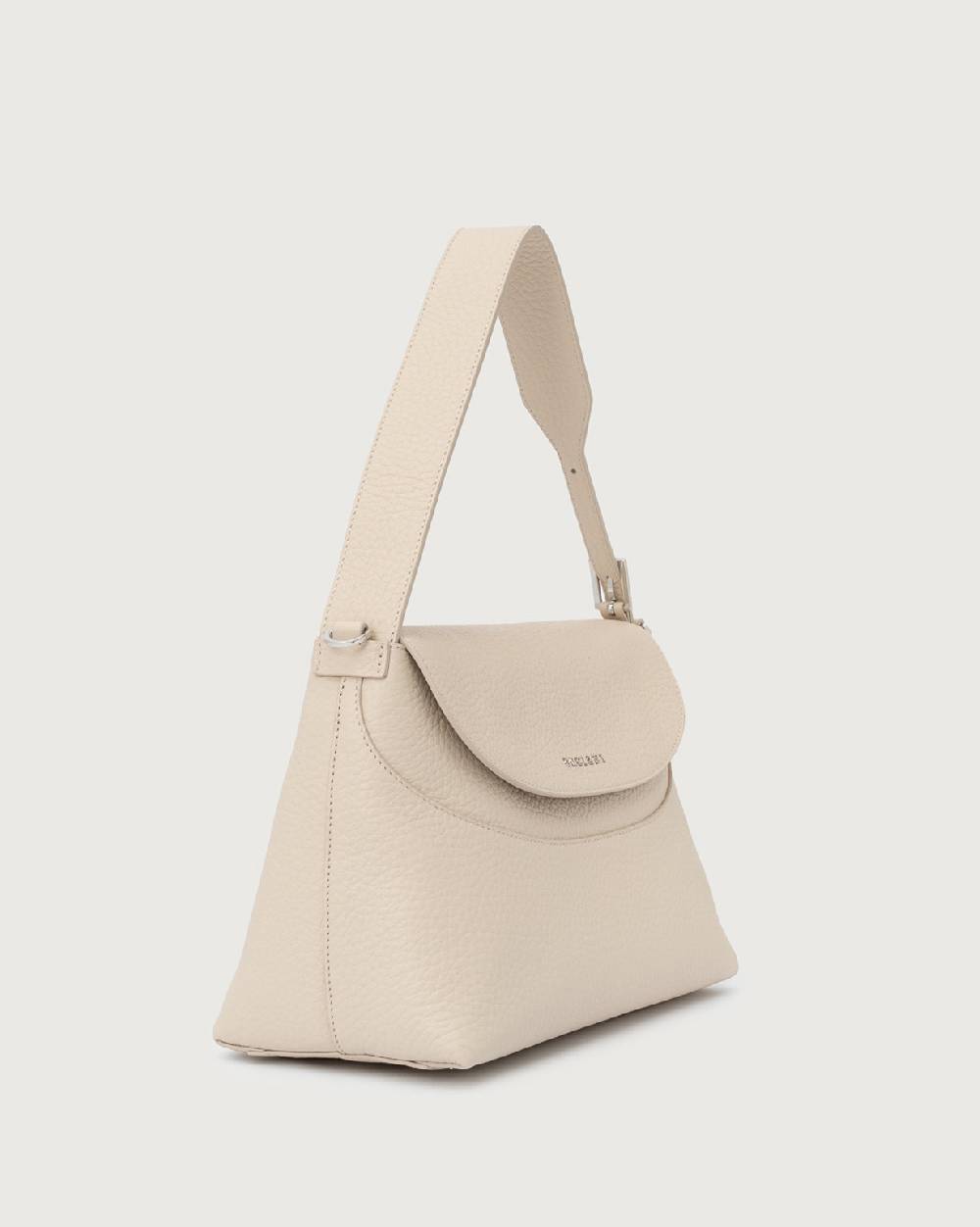 Orciani Borsa a spalla Nana Soft in pelle martellata con tracolla Promozione