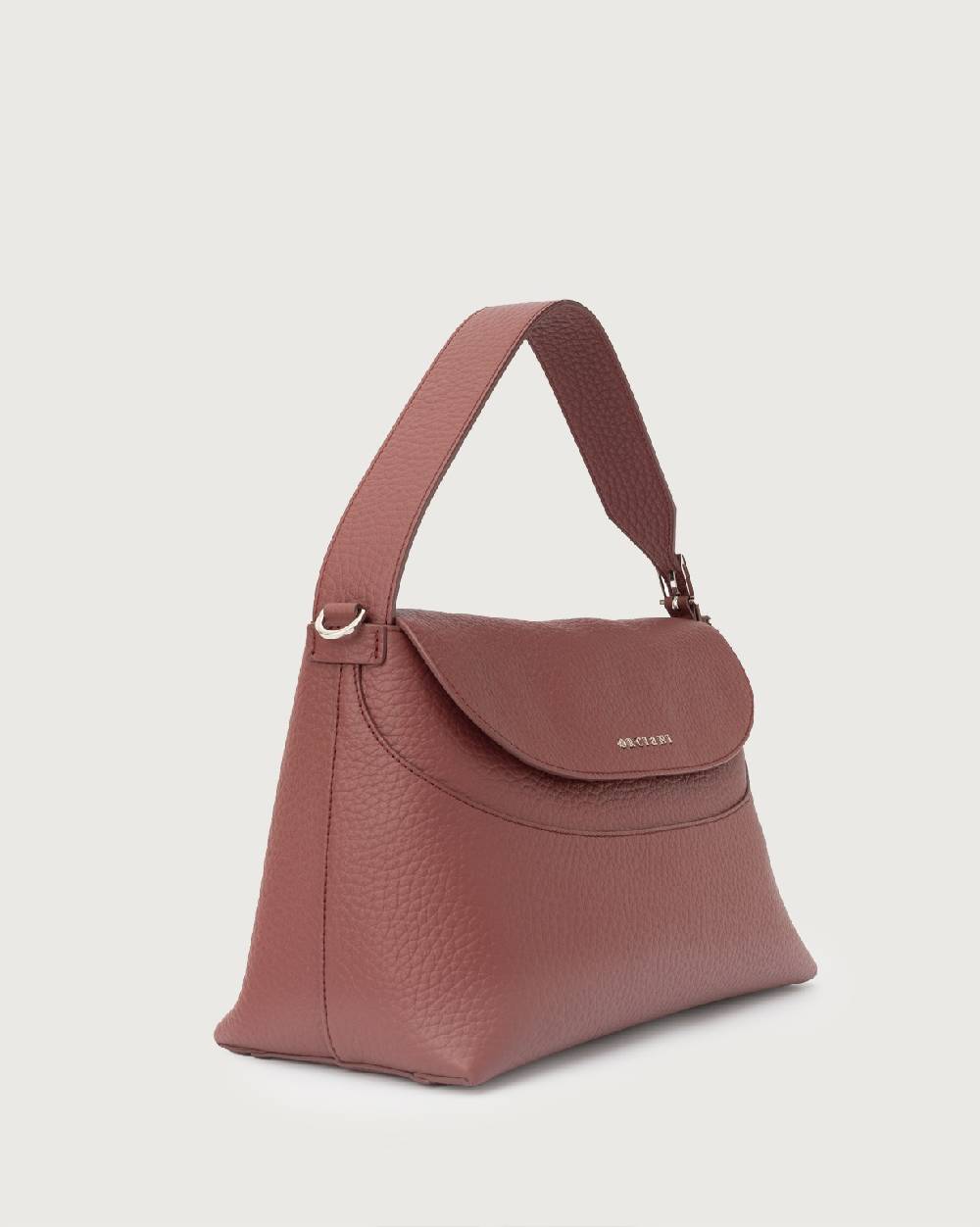 Orciani Borsa a spalla Nana Soft in pelle martellata con tracolla Spedizione Gratuita