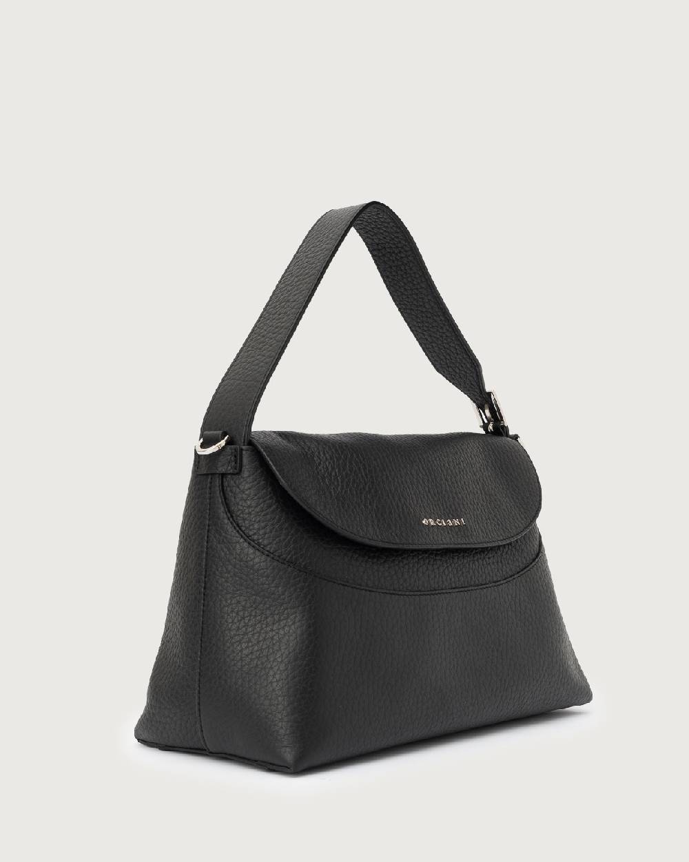 Orciani Borsa a spalla Nana Soft in pelle martellata con tracolla Promozione Limitata