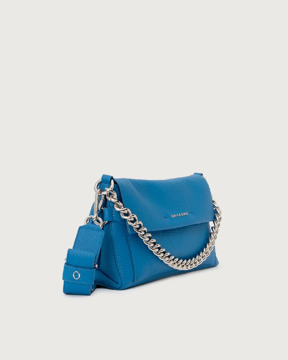 Orciani Borsa a spalla Missy Longuette Soft in pelle con catena e tracolla Sconto