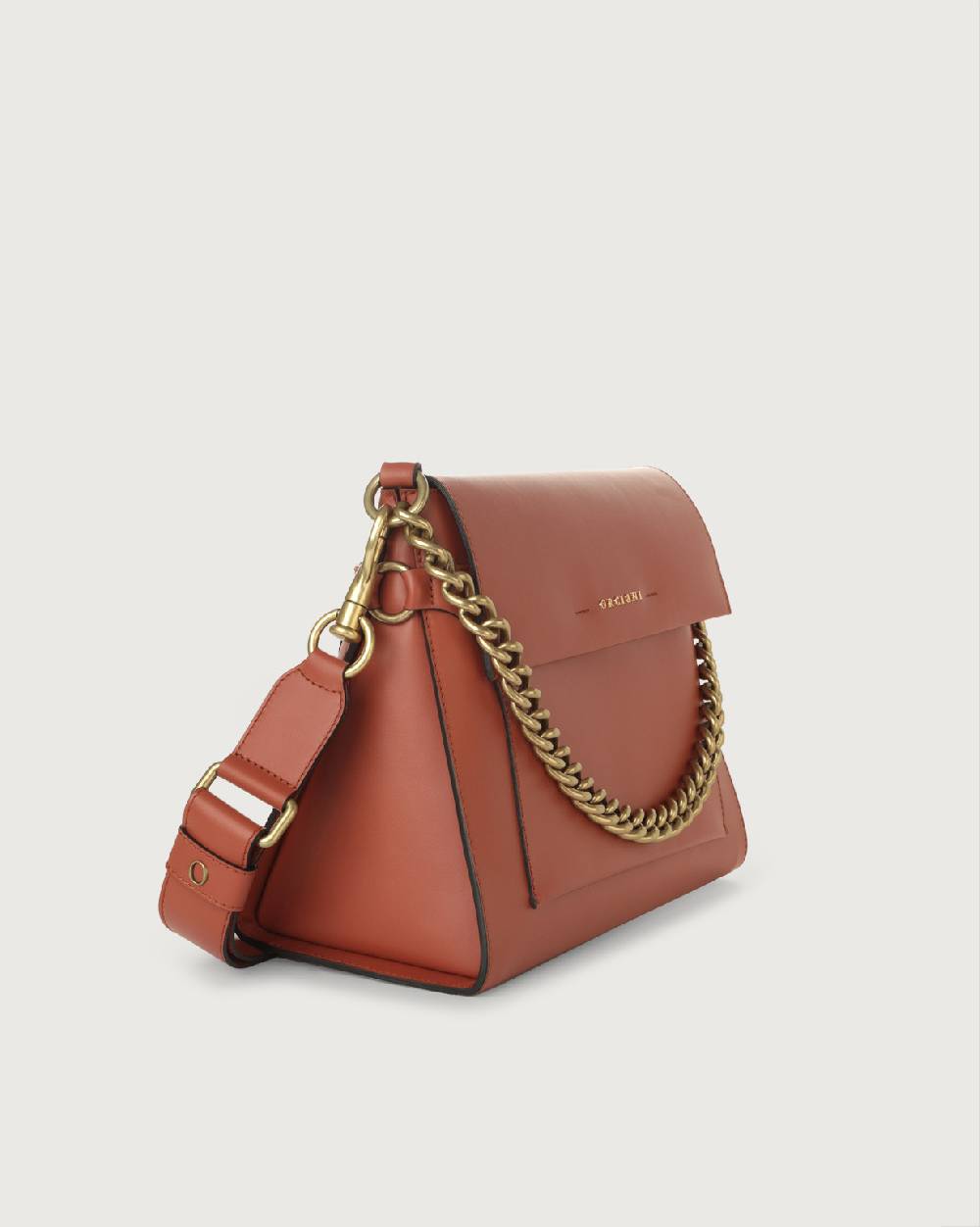 Orciani Borsa a spalla Missy Couture in pelle con catena e tracolla Qualità