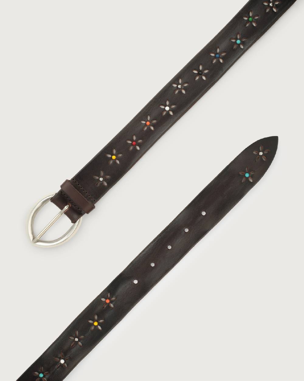 Orciani Cintura Bull Soft B in cuoio con borchie Offerta