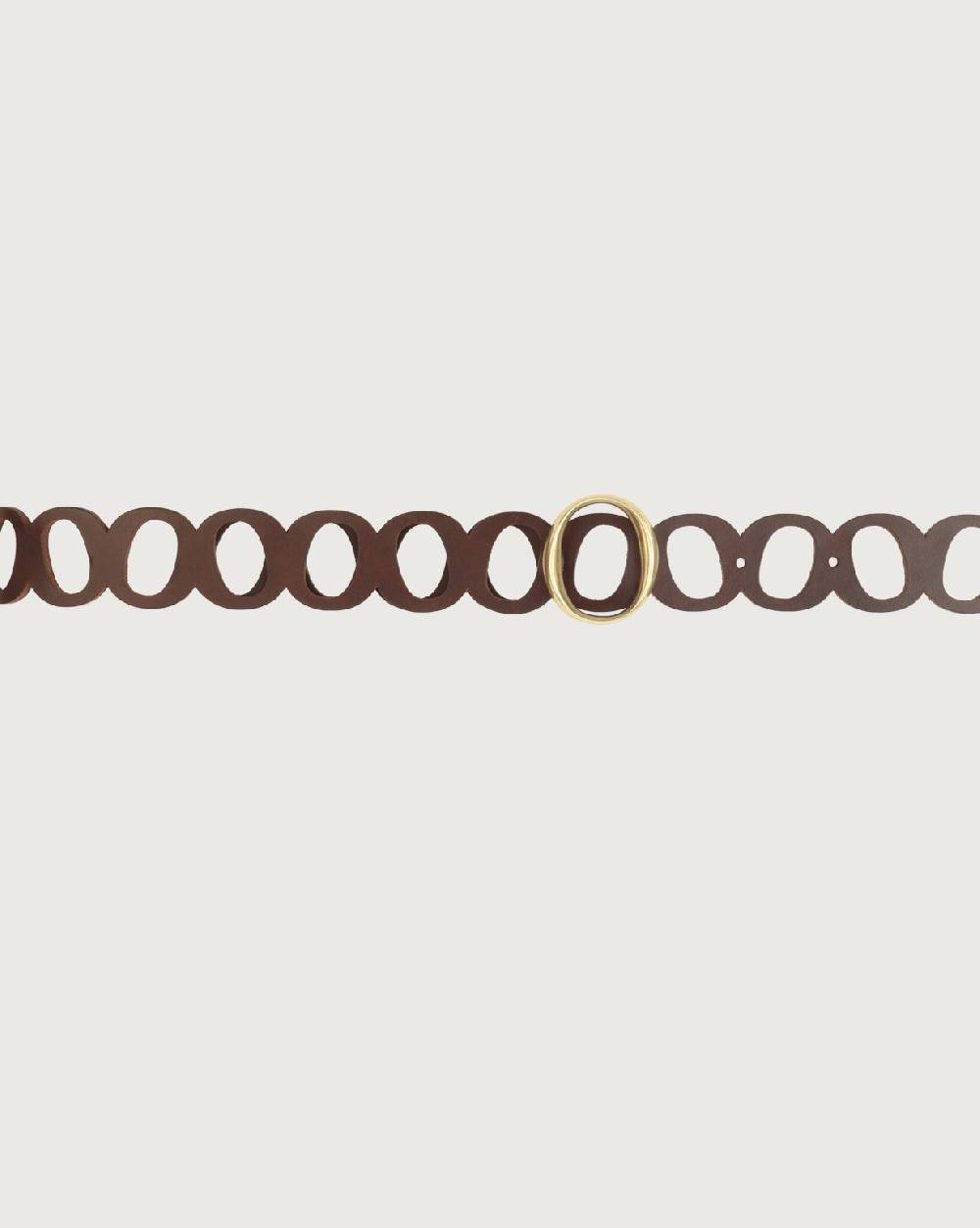 Orciani Cintura monogram Bull Soft in cuoio fibbia ottone Online