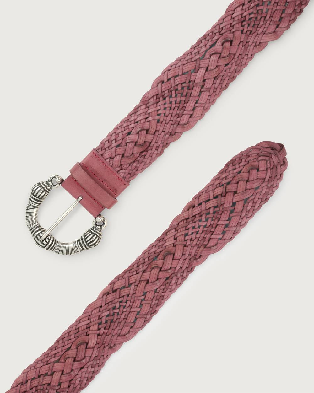 Orciani Cintura intrecciata Masculine in cuoio 5,5 cm Saldi