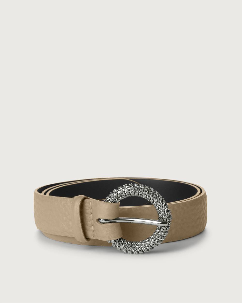 Orciani Cintura Soft in pelle fibbia chain Saldi Di Fabbrica