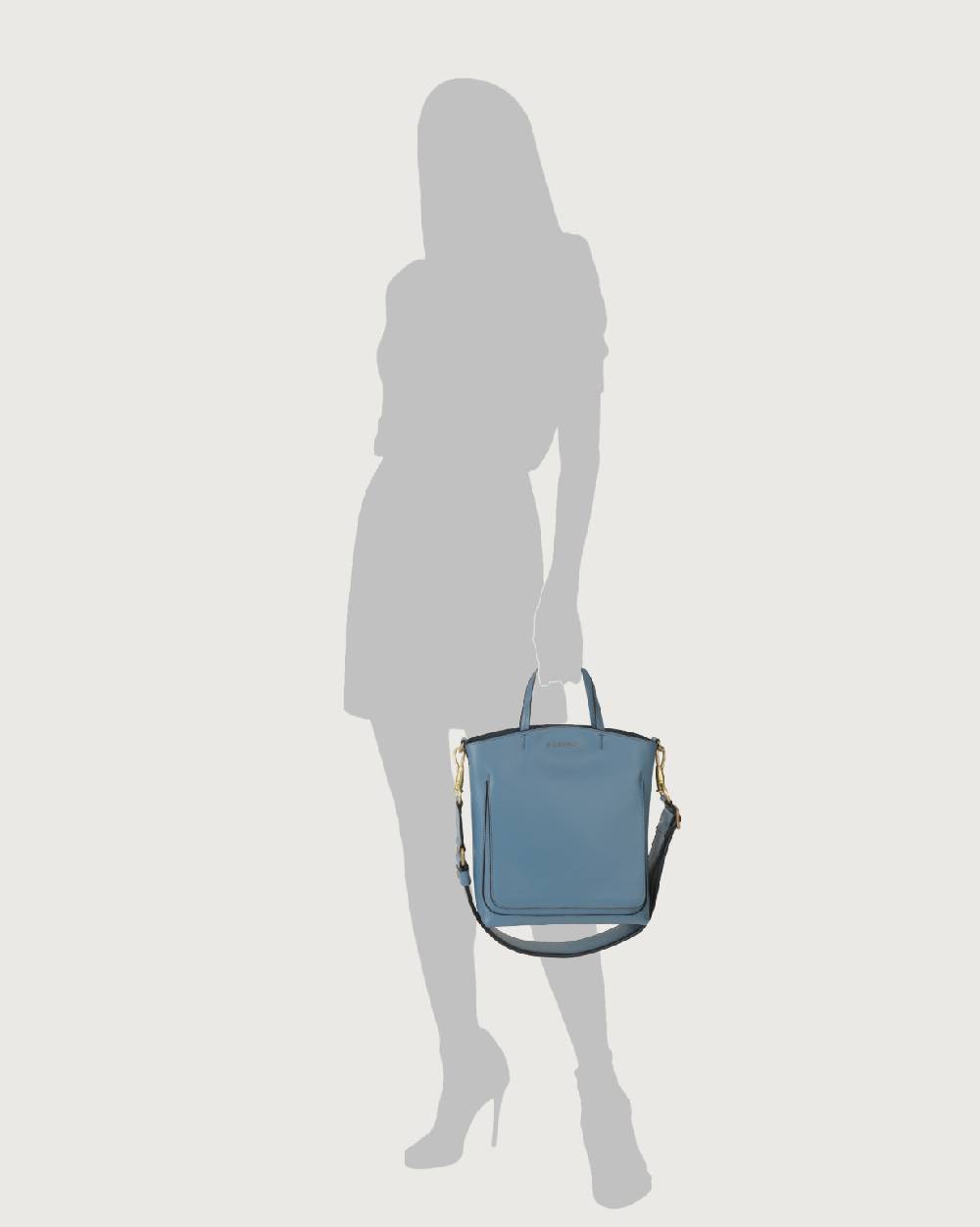 Orciani Shopper piccola Vulona S Couture in pelle Spedizione Gratuita