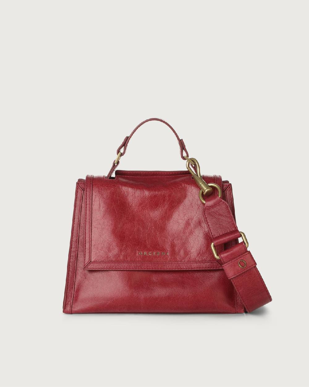 Orciani Borsa Sveva Notturno piccola in pelle con tracolla Sottocosto