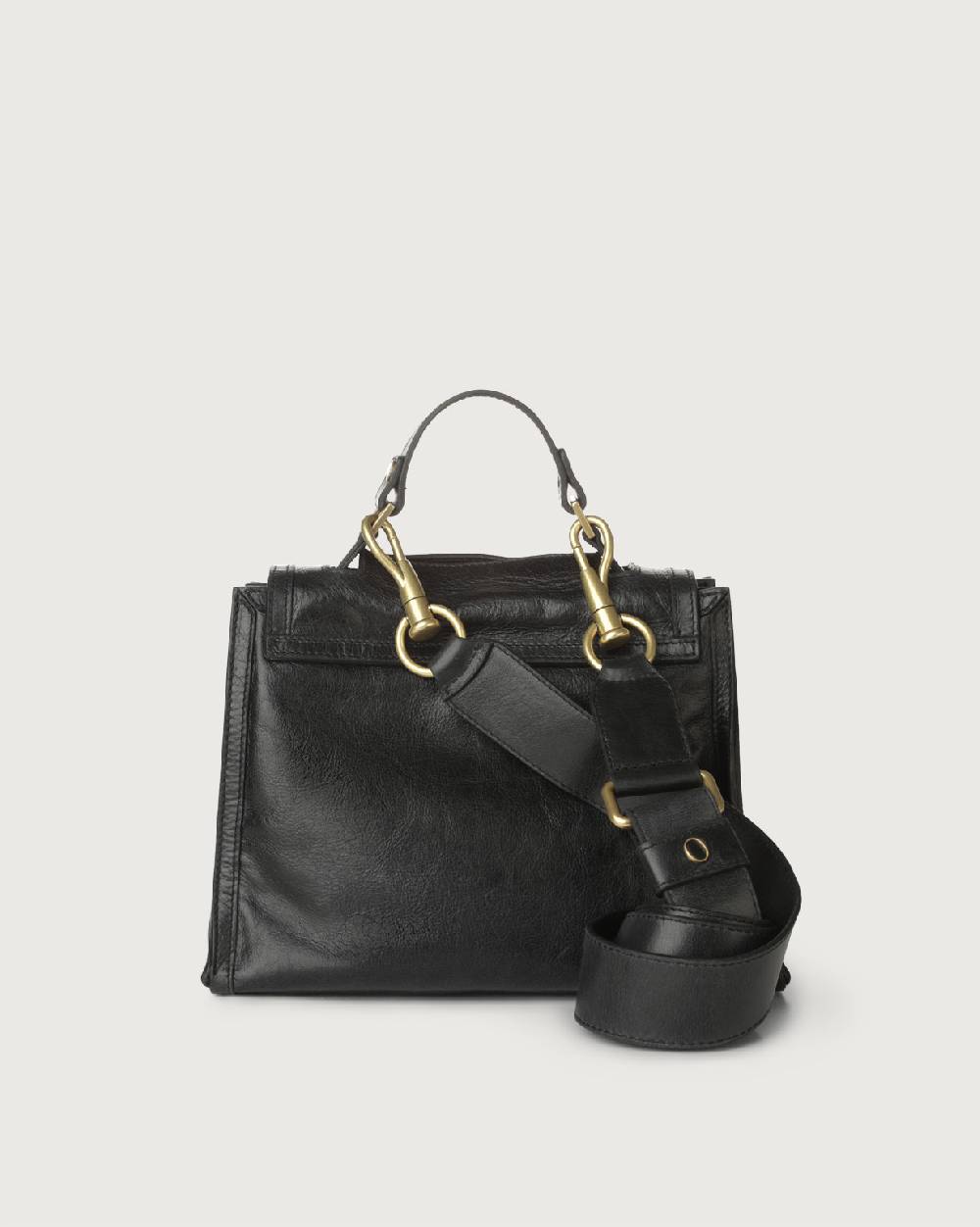 Orciani Borsa Sveva Notturno piccola in pelle con tracolla Presa