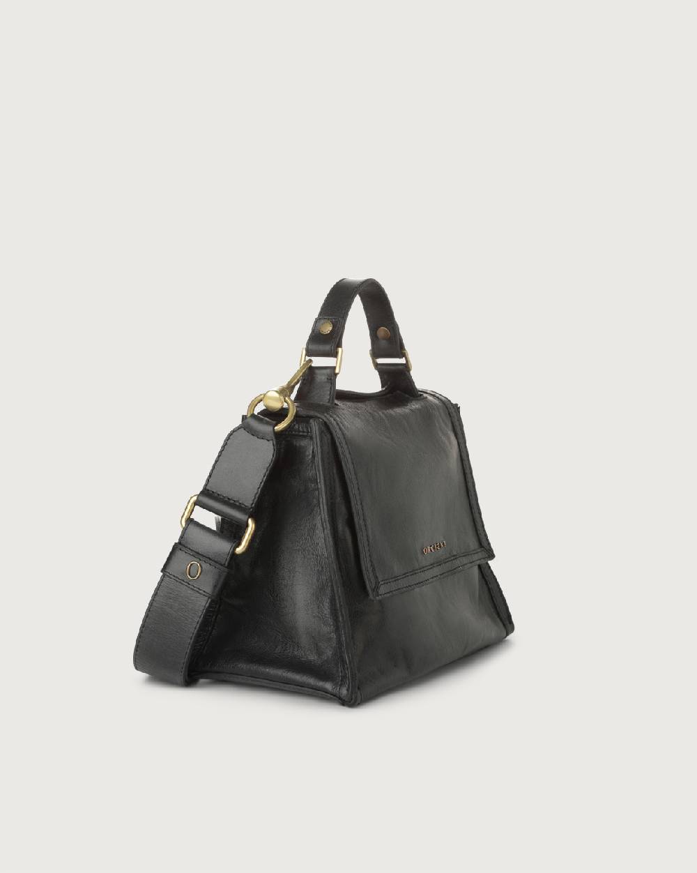 Orciani Borsa Sveva Notturno piccola in pelle con tracolla Presa