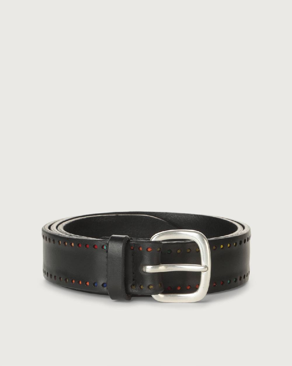 Orciani Cintura Bull Point in cuoio Vendita Calda