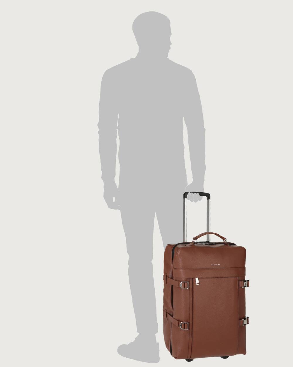Orciani Trolley Micron due ruote in pelle Hotsell