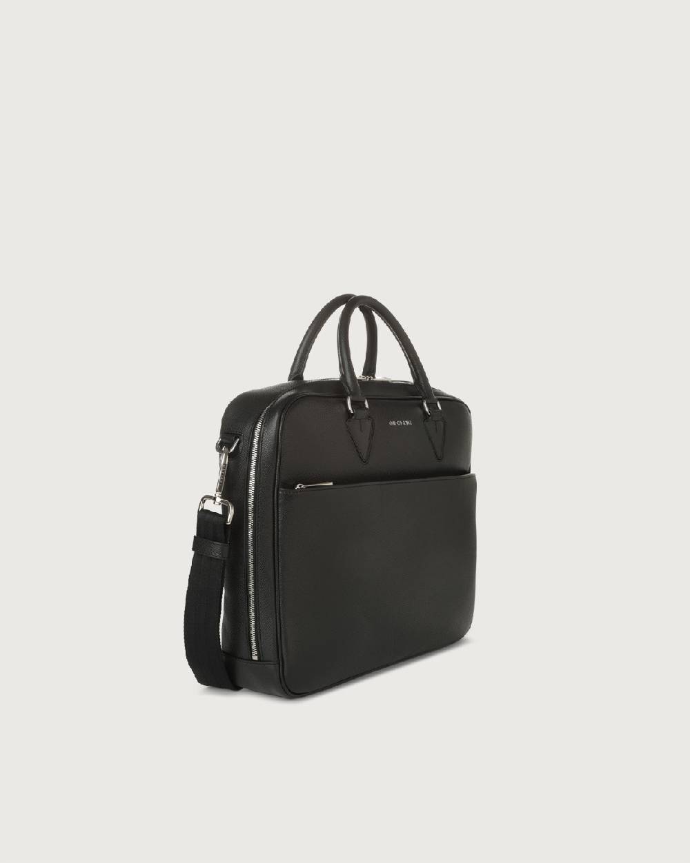 Orciani Borsa a mano Business slim Timeless in pelle palmellata Negozio