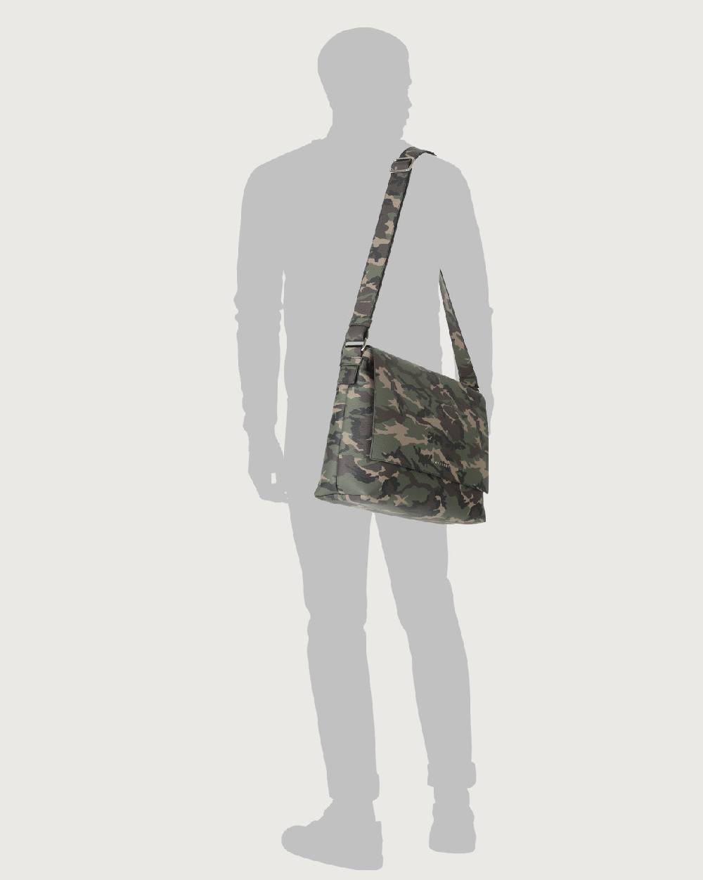 Orciani Borsa messenger Camouflage in pelle Nuova