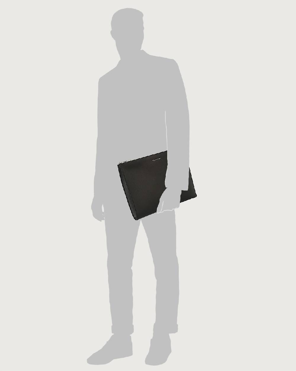 Orciani Pochette slim Timeless in pelle palmellata 2025