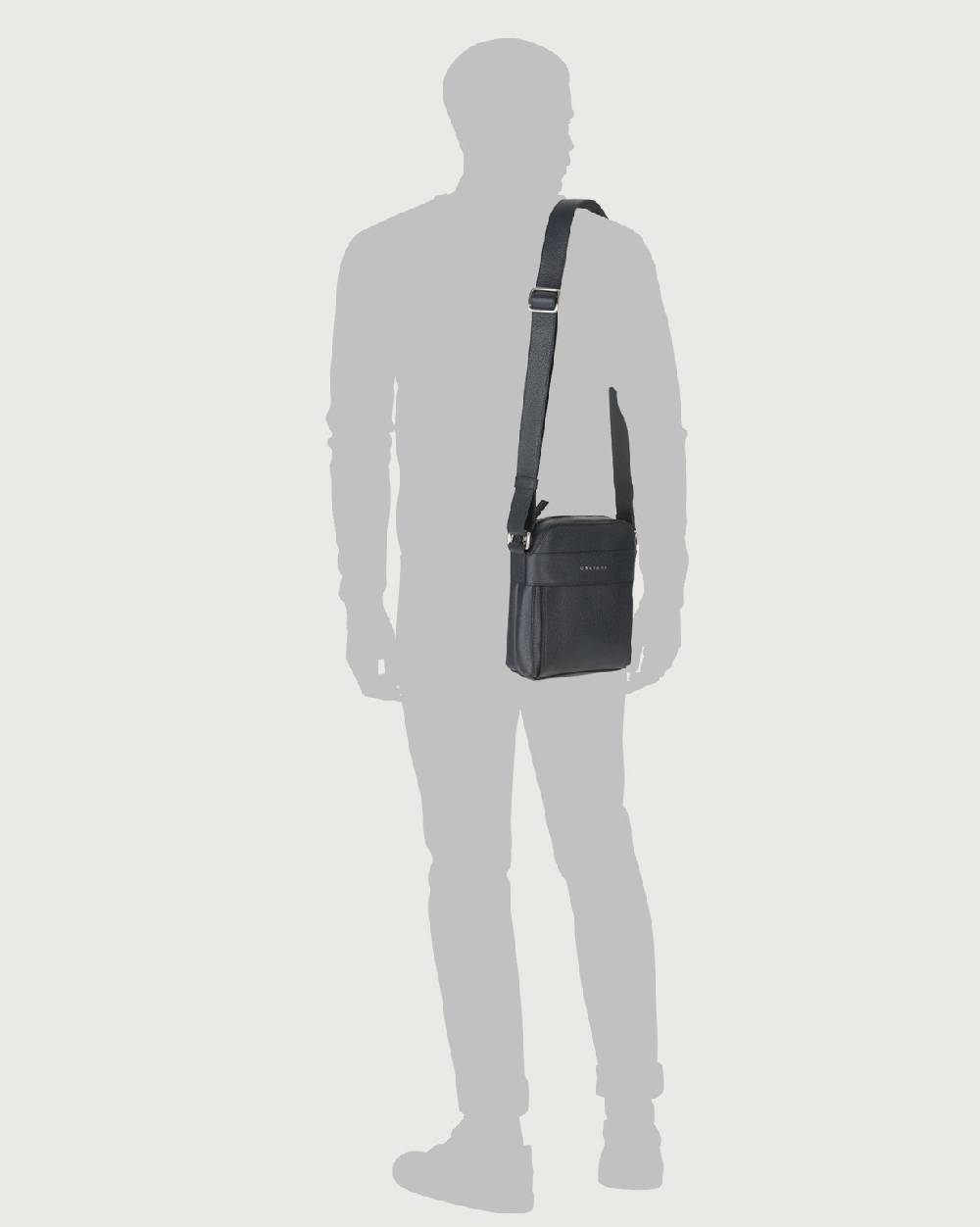 Orciani Borsa messenger piccola Micron in pelle Italia