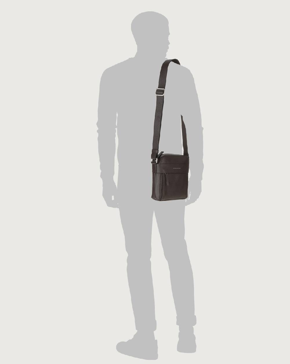 Orciani Borsa messenger piccola Micron in pelle In Linea