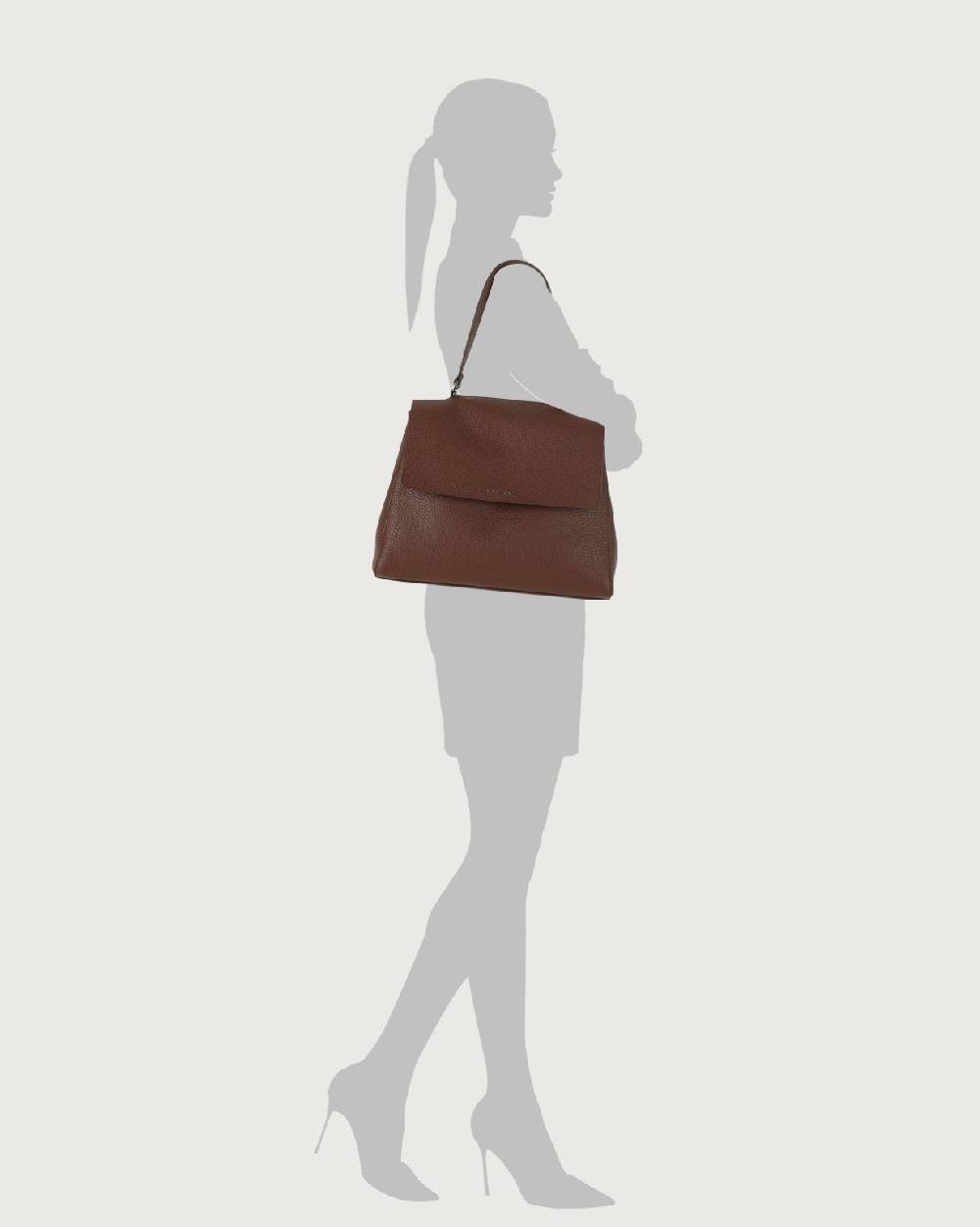 Orciani Borsa a spalla grande Sveva Soft in pelle con tracolla Vendite Flash