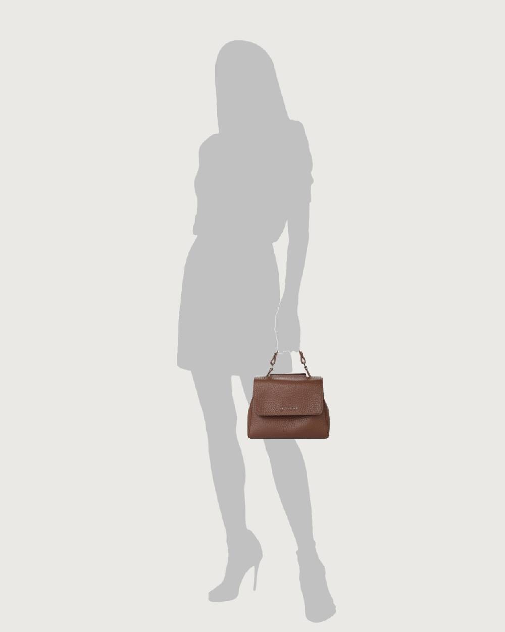 Orciani Borsa Sveva Soft Mini a mano in pelle con tracolla Nuova