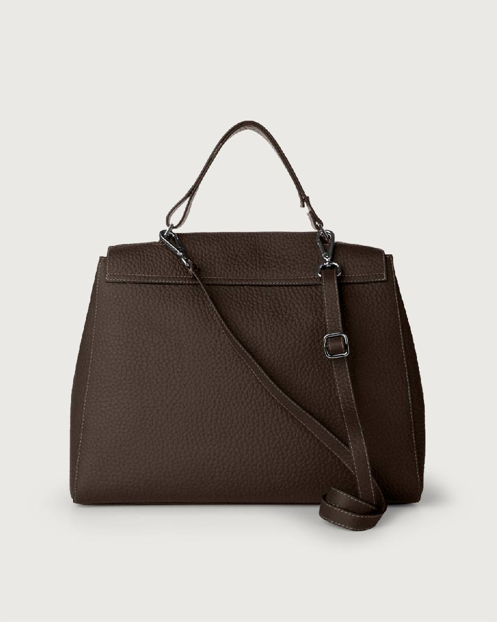 Orciani Borsa a spalla grande Sveva Soft in pelle con tracolla Moda