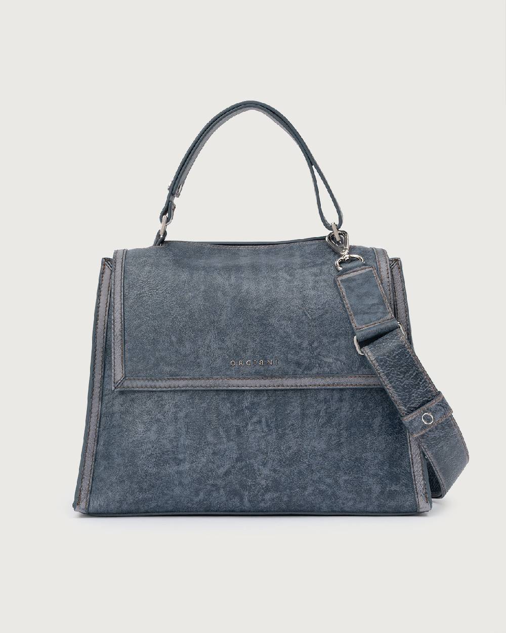 Orciani Sveva Delavè Medium leather handbag with strap Promozione Limitata