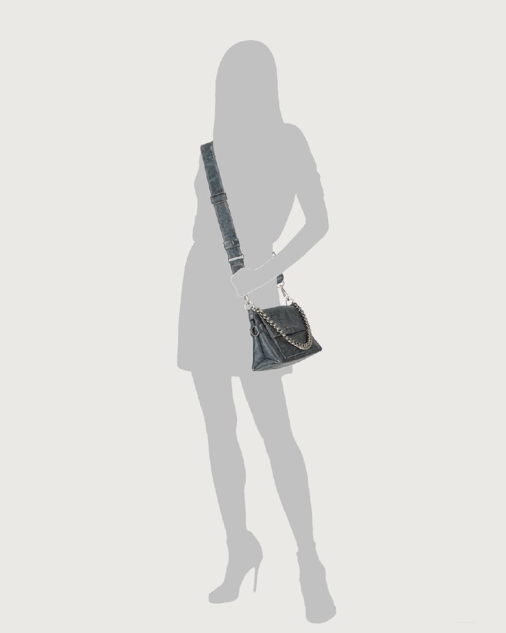 Orciani Borsa a spalla Missy Longuette Delavè in pelle con catena e tracolla Fino Al -60%