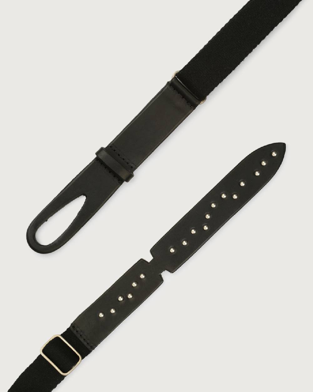 Orciani Cintura Nobuckle Kids Point Metal in cuoio e tessuto Sottocosto