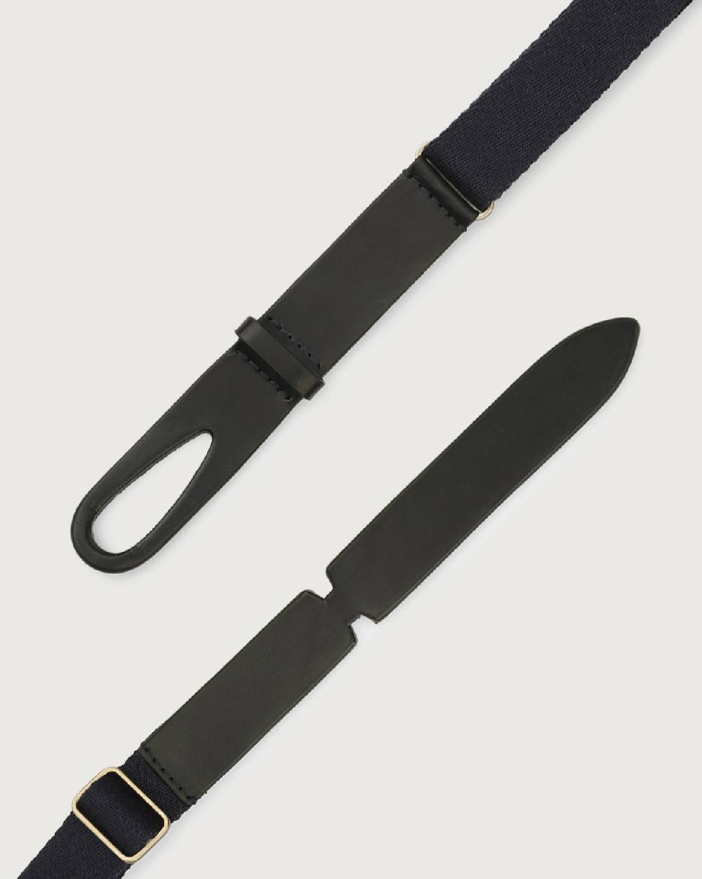 Orciani Cintura Nobuckle Kids Bull in cuoio e tessuto Economico