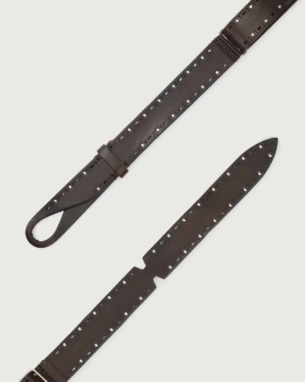 Orciani Cintura Nobuckle Bull Soft in cuoio con micro-borchie Saldi