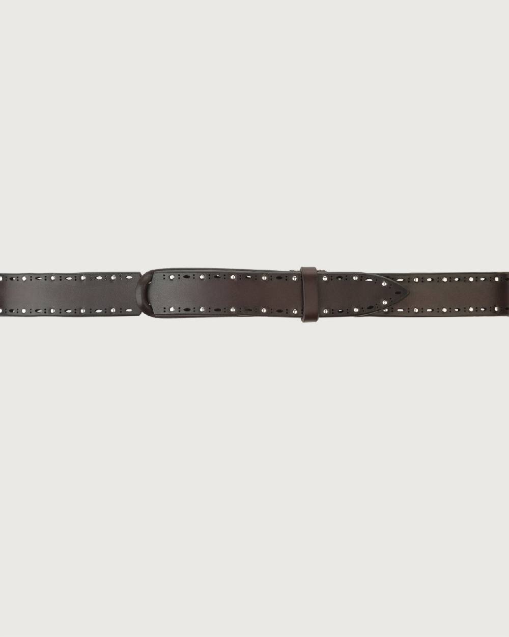 Orciani Cintura Nobuckle Bull Soft in cuoio con micro-borchie Saldi