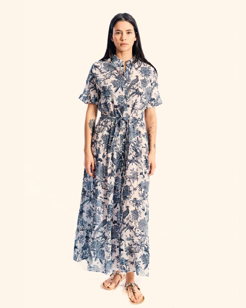 Ordi.to Accessori ABITO MIA - STAMPA GIGLIO BLU Nuovo