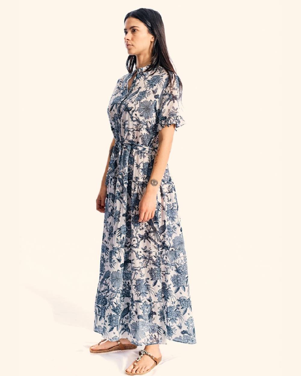 Ordi.to Accessori ABITO MIA - STAMPA GIGLIO BLU Nuovo