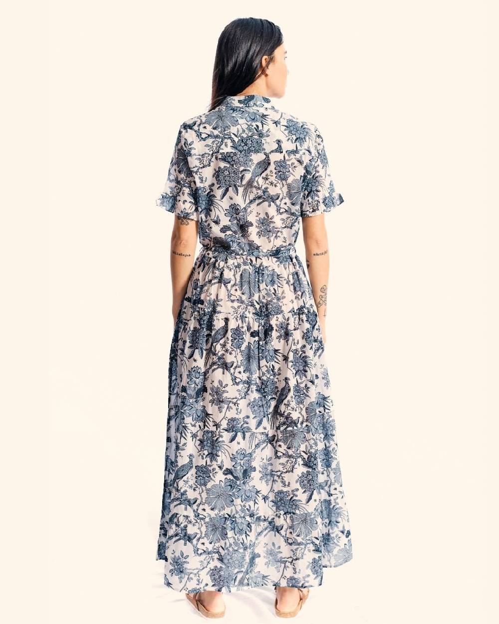 Ordi.to Accessori ABITO MIA - STAMPA GIGLIO BLU Nuovo
