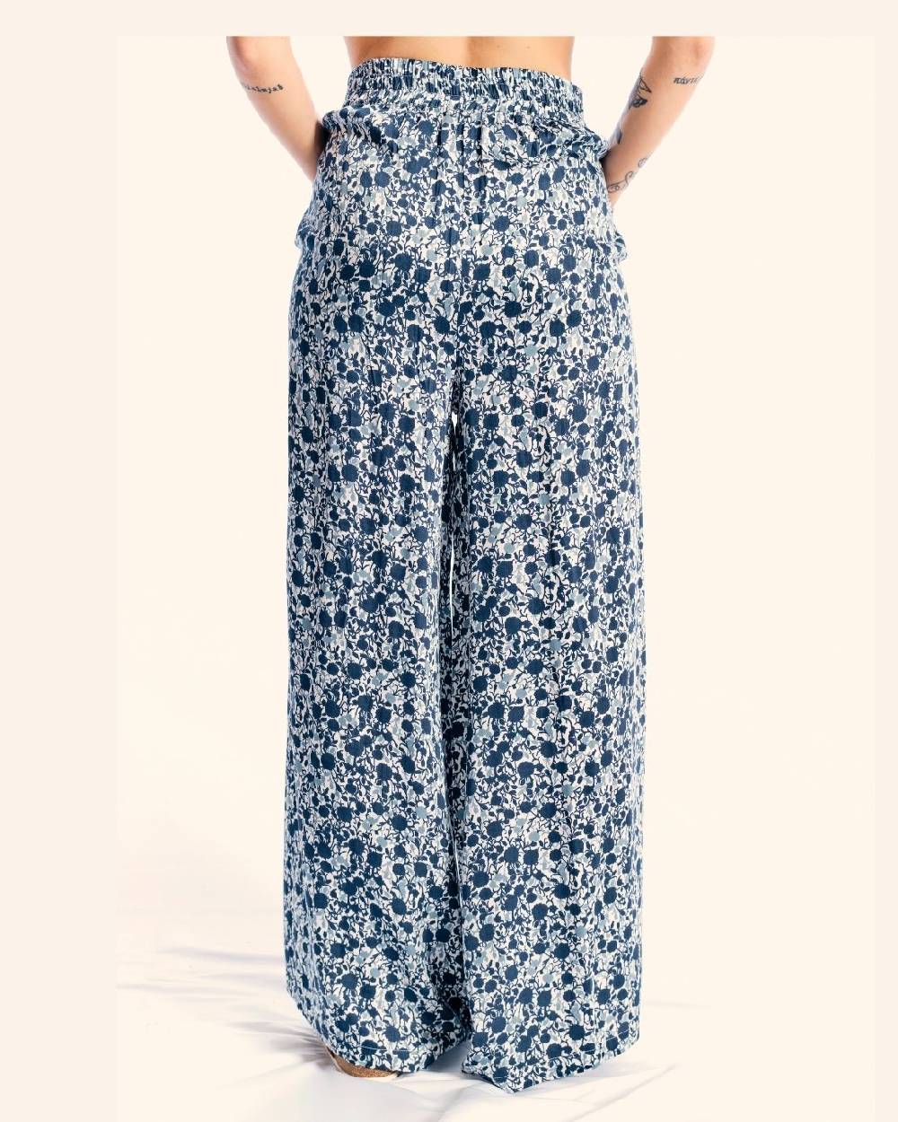 Ordi.to Accessori PANTALONE MATILDE - STAMPA AZALEA BLU Vendita