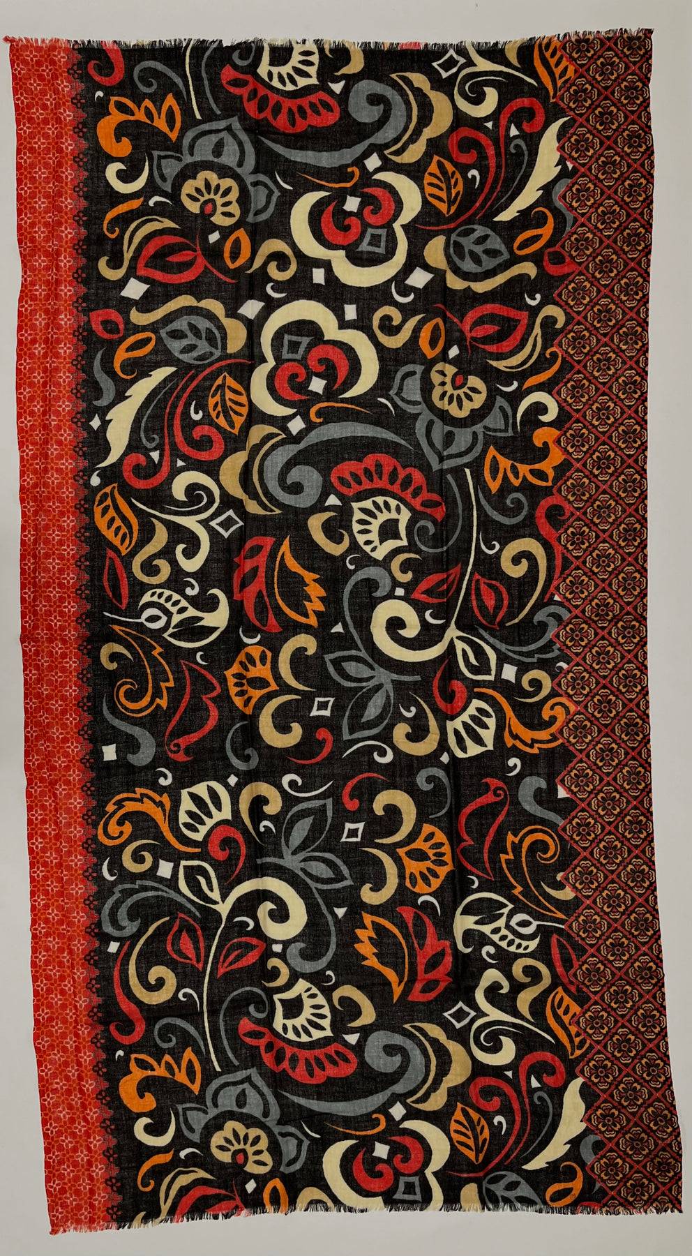 Ordi.to Accessori GAUGUIN NERA - Sciarpa in lana Negozio