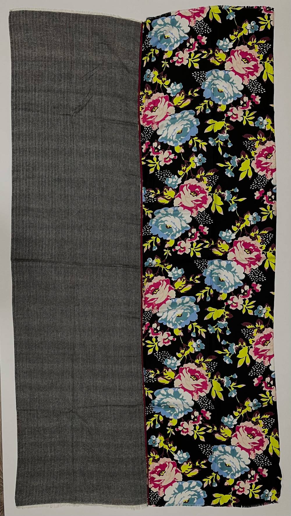 Ordi.to Accessori CANOVA FUCHSIA - Sciarpa in Seta e Lana Nuovo