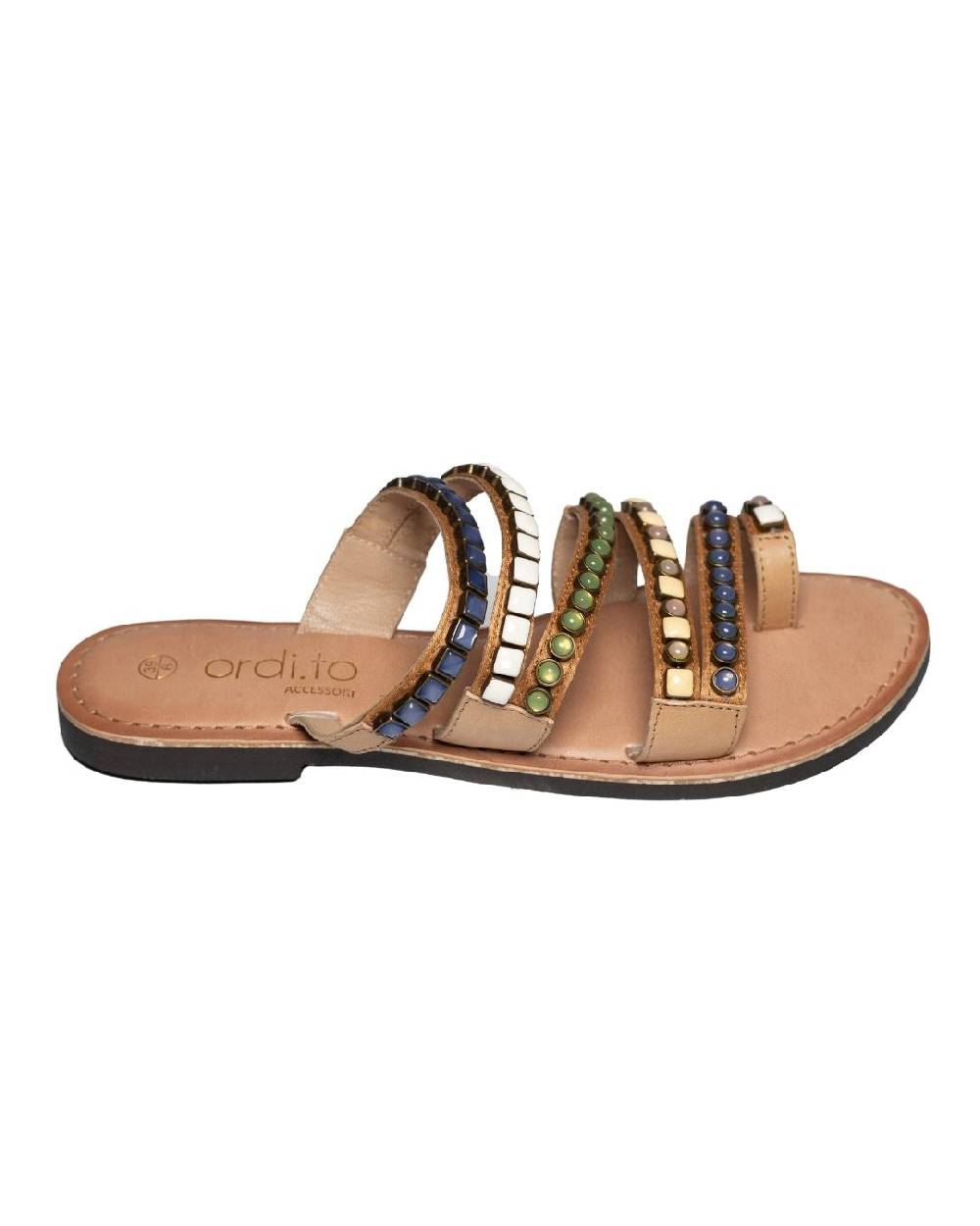 Ordi.to Accessori SANTORINI- sandalo con ricamo pietre Promozione