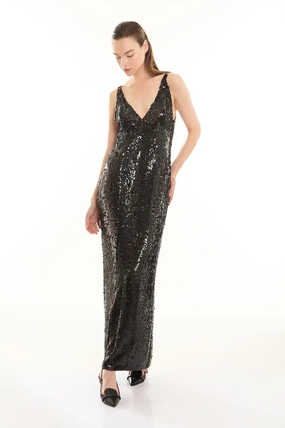 P.A.R.O.S.H. ABITO LUNGO PAILLETTES Vendite Flash
