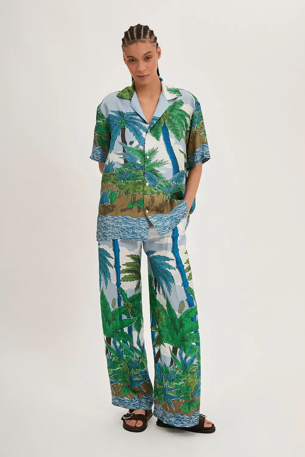 P.A.R.O.S.H. CAMICIA PALME IN TWILL Presa