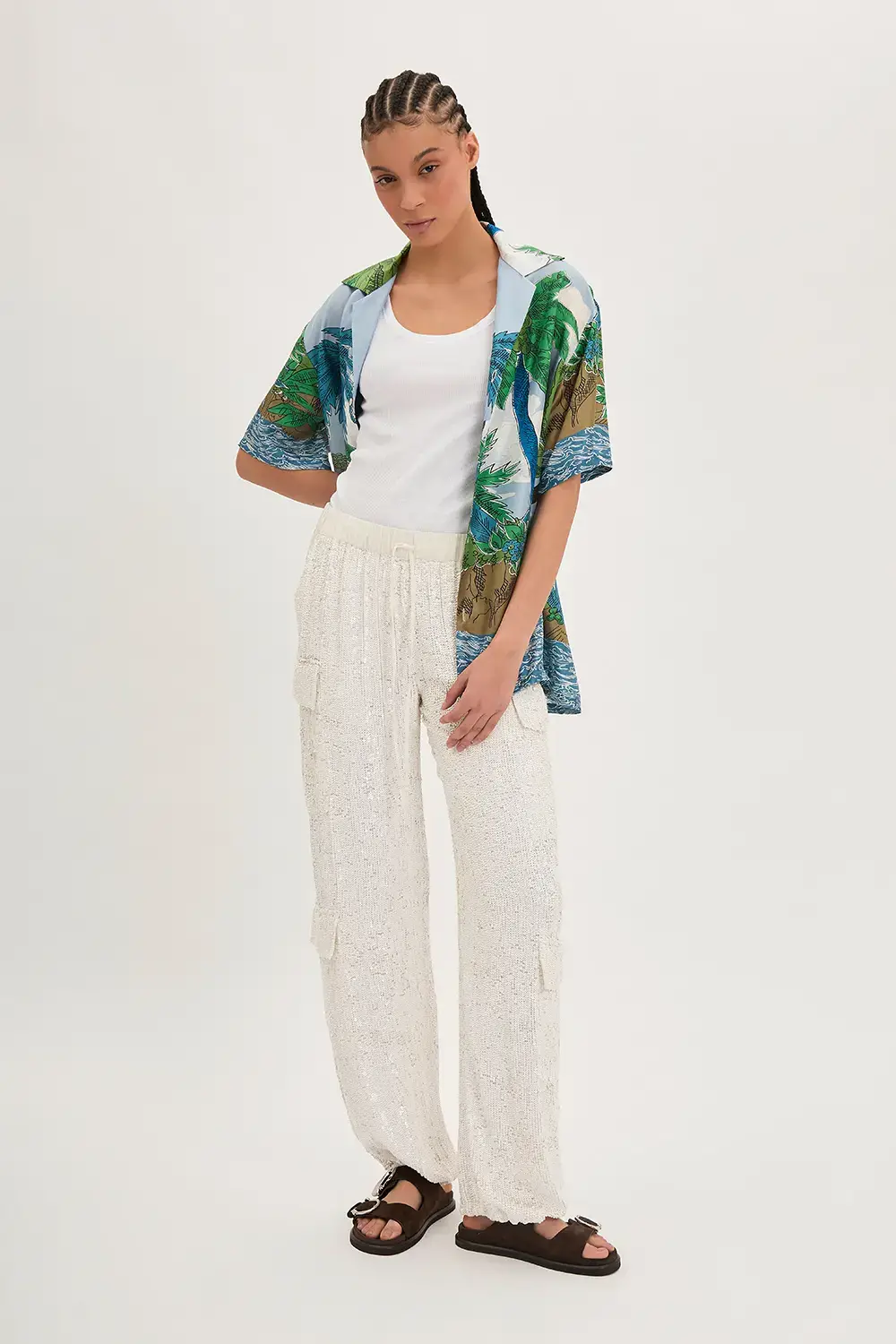 P.A.R.O.S.H. CAMICIA PALME IN TWILL Presa
