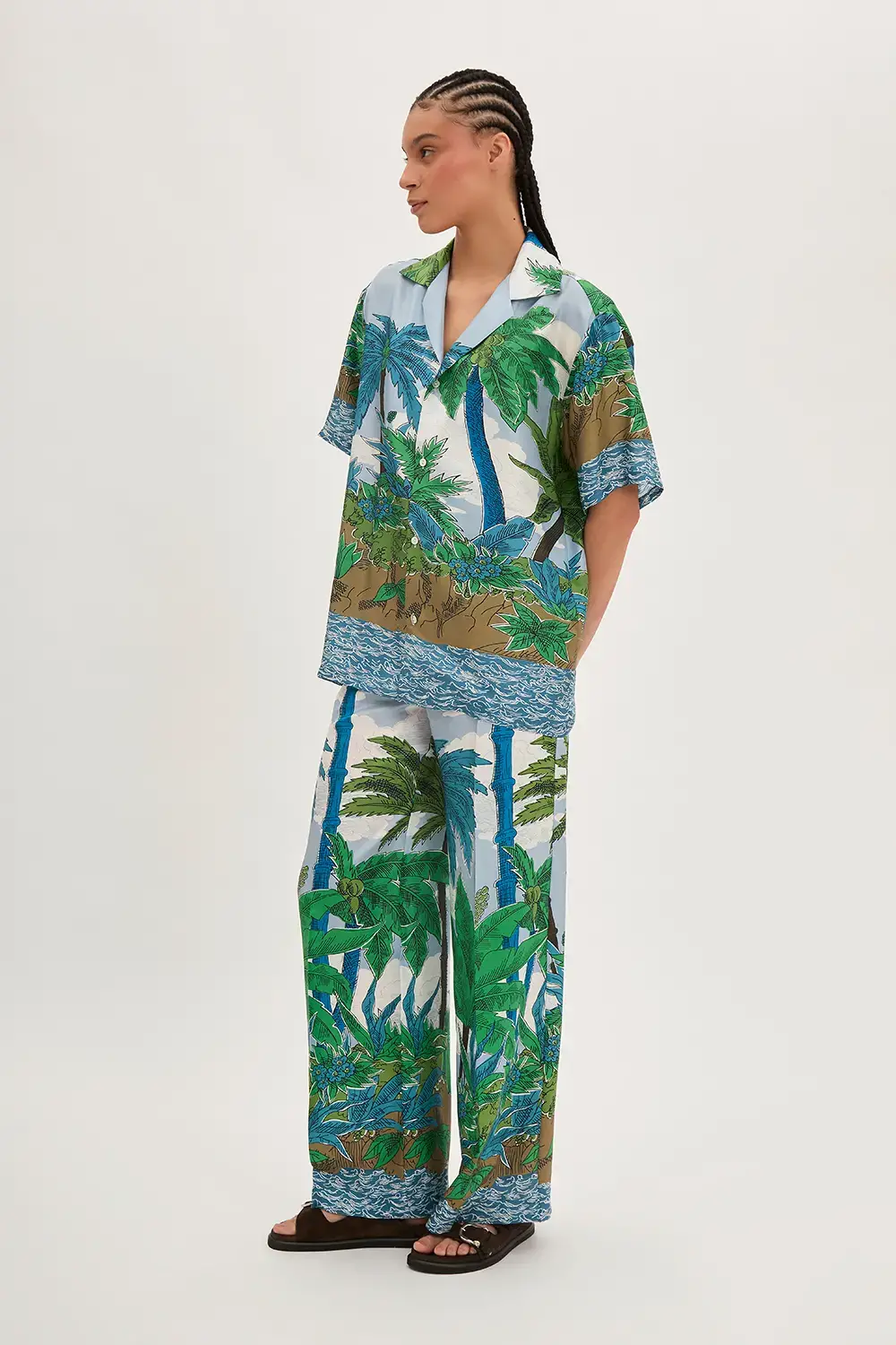 P.A.R.O.S.H. CAMICIA PALME IN TWILL Presa