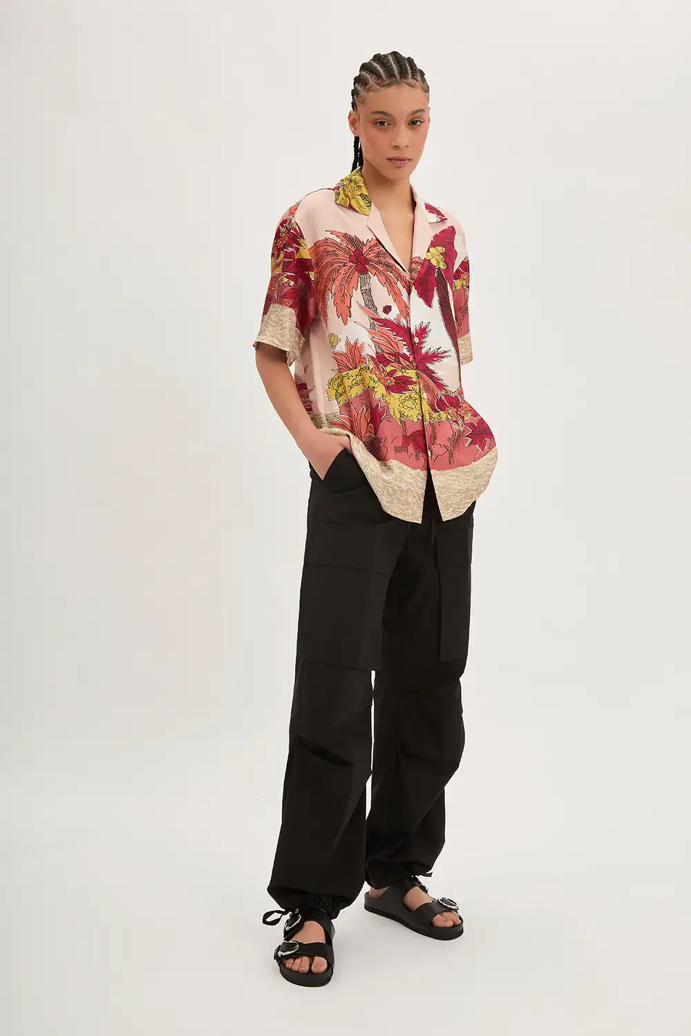 P.A.R.O.S.H. CAMICIA PALME IN TWILL Black Friday