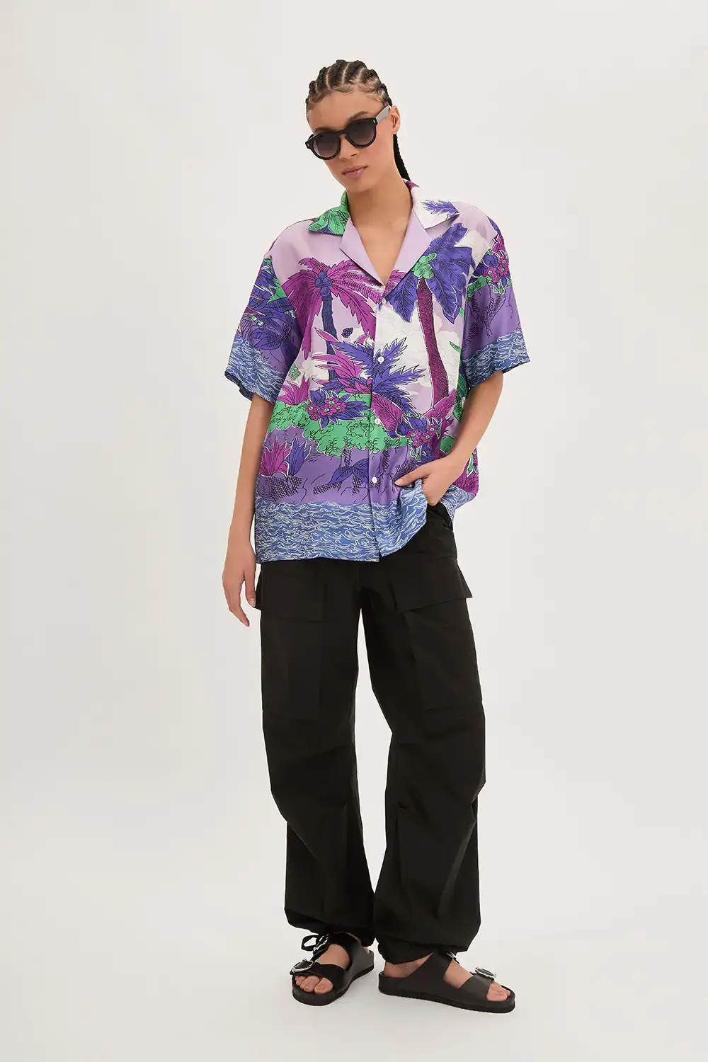P.A.R.O.S.H. CAMICIA PALME IN TWILL Offerta