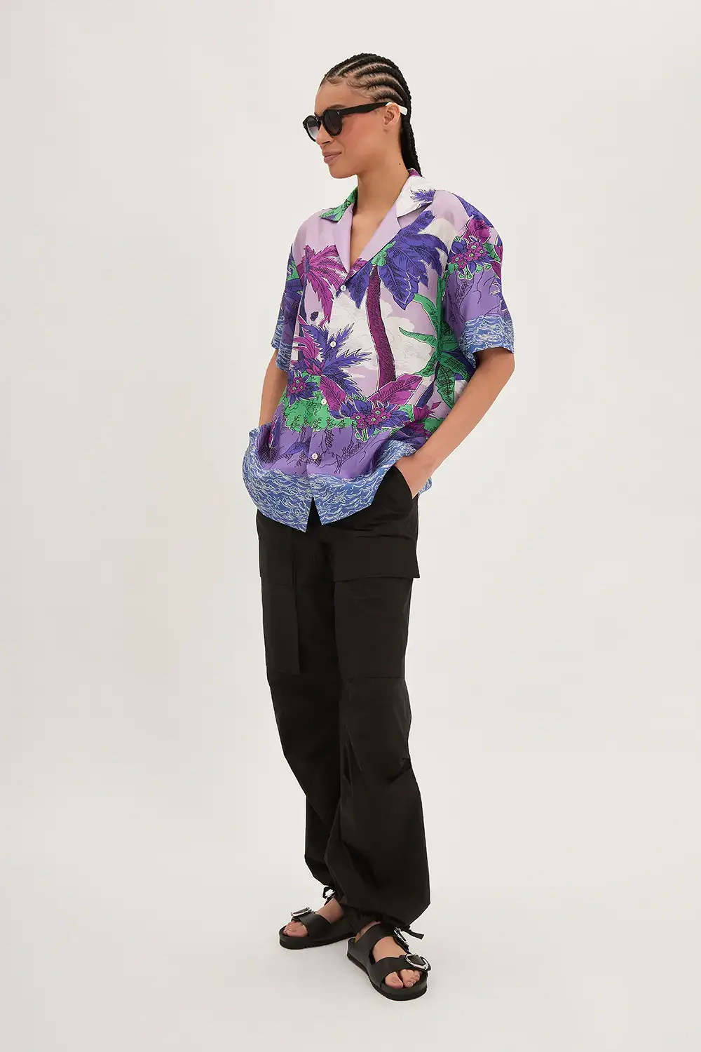 P.A.R.O.S.H. CAMICIA PALME IN TWILL Offerta