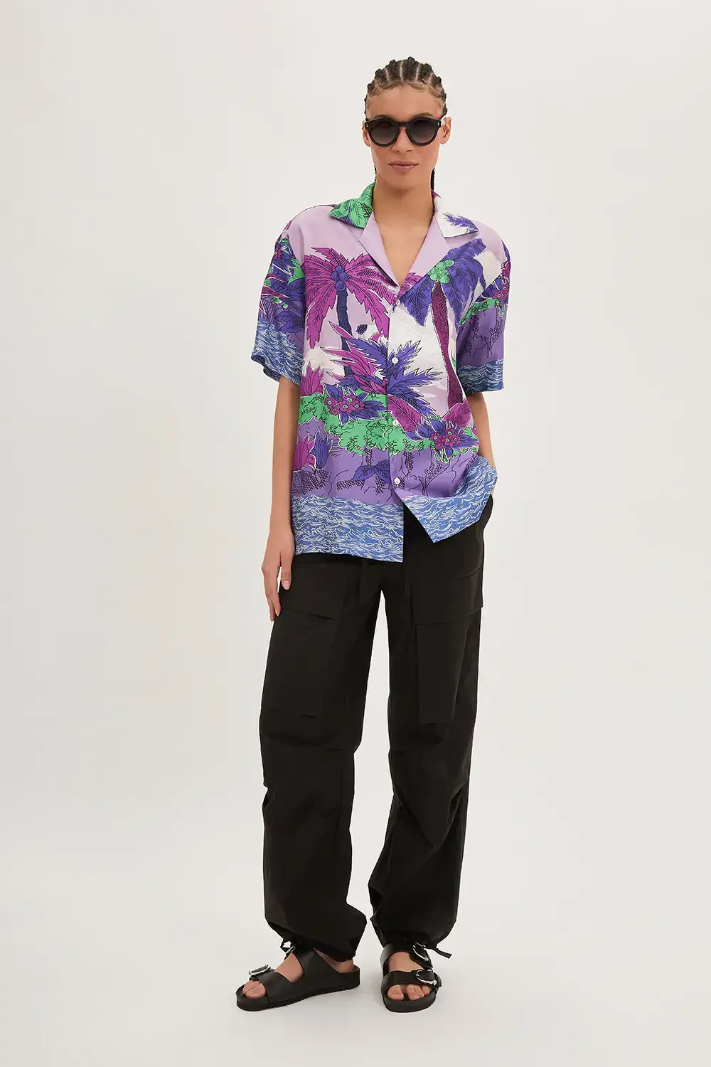 P.A.R.O.S.H. CAMICIA PALME IN TWILL Offerta