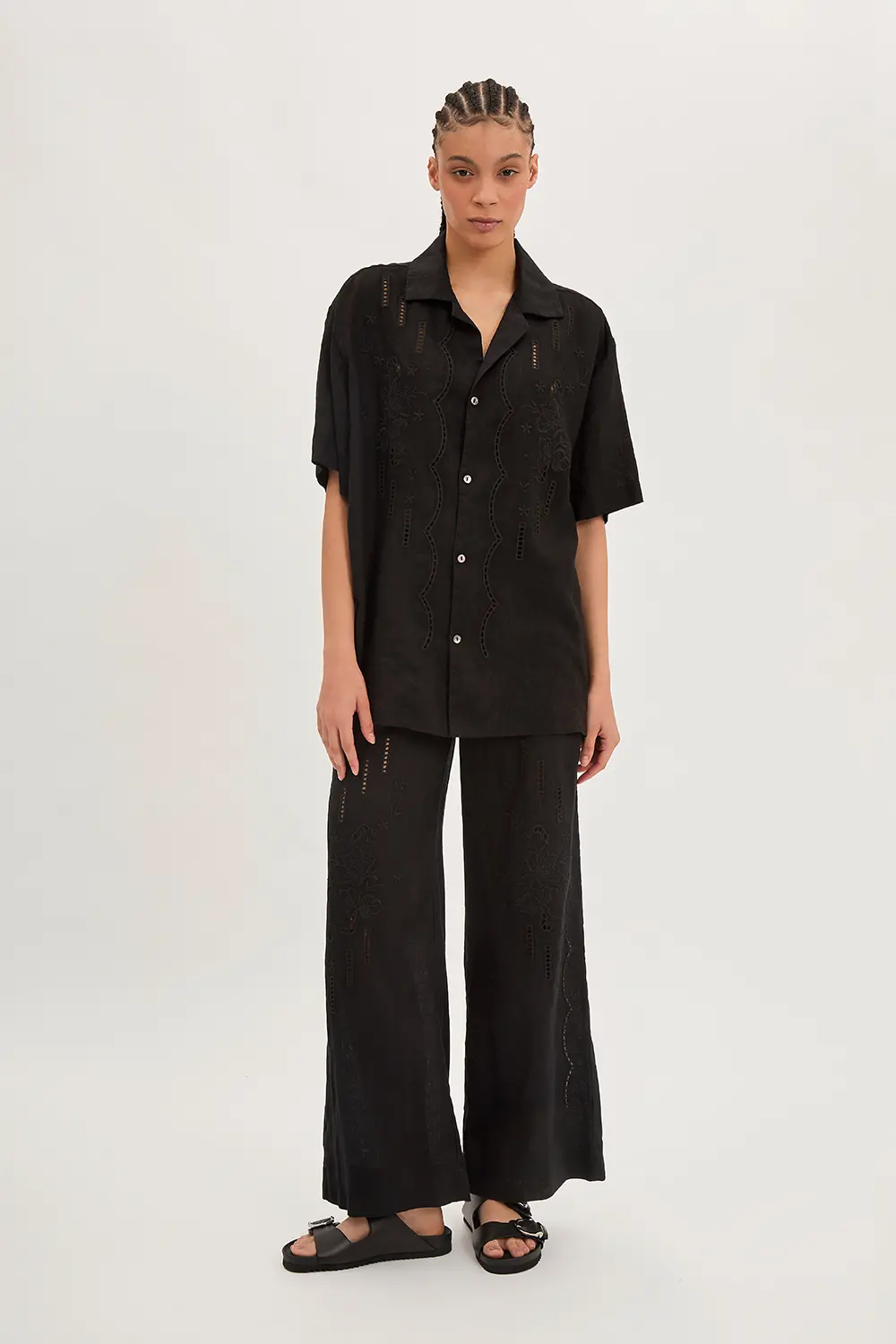 P.A.R.O.S.H. CAMICIA IN LINO RICAMATA Economico