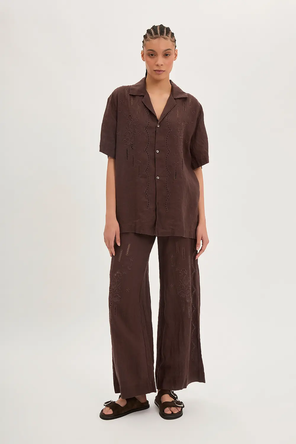 P.A.R.O.S.H. CAMICIA IN LINO RICAMATA Online