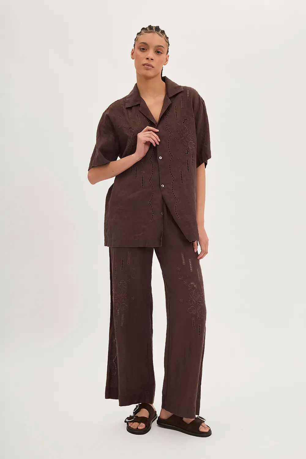 P.A.R.O.S.H. CAMICIA IN LINO RICAMATA Online