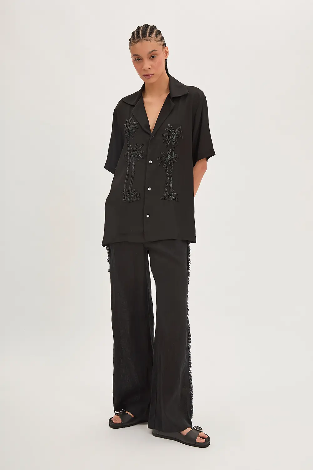 P.A.R.O.S.H. CAMICIA RICAMO PALMA Hotsell