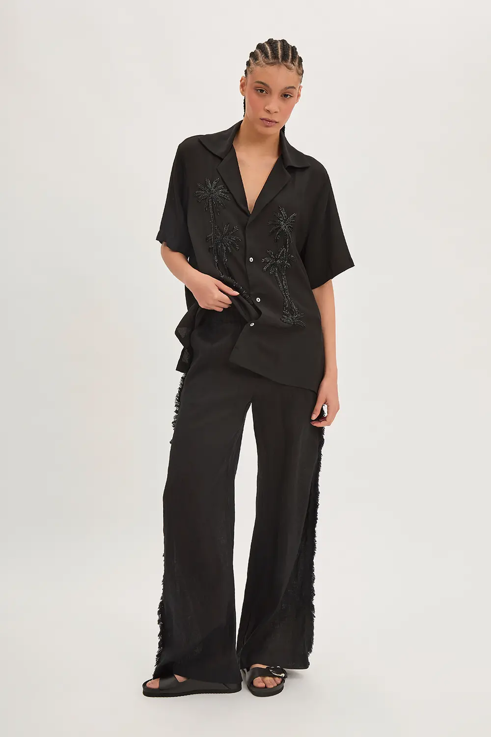 P.A.R.O.S.H. CAMICIA RICAMO PALMA Hotsell