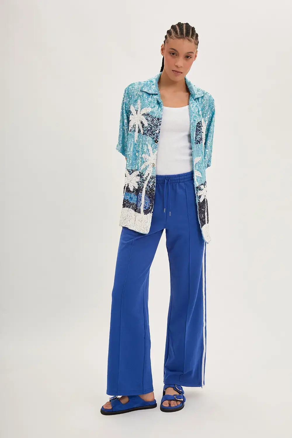 P.A.R.O.S.H. CAMICIA PAILLETTES PALME Vendita Economica